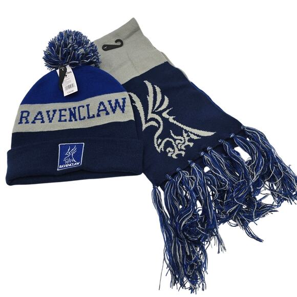 Wizarding World of Harry Potter Universal Studios Ravenclaw Scarf & Beanie NEW - Picture 1 of 11